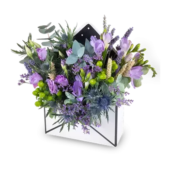 Elektroinstalační krabice Květinová obálka fialová Standard