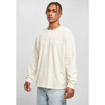 Pánská košile Biobavlna Krátký zakřivený oversized LS bílý písek Urban Classics bílá 2543895