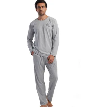 Pánské pyžamo Pyžamo pro plnoštíhlé muže ZAKŘIVENÍ EVOLUCE 1P1785 šedá 3xl