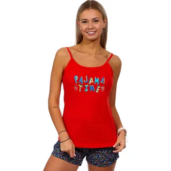 Dámské pyžamo Červené mozaikové dámské pyžamo Pajama Time 1B1766 červená xl