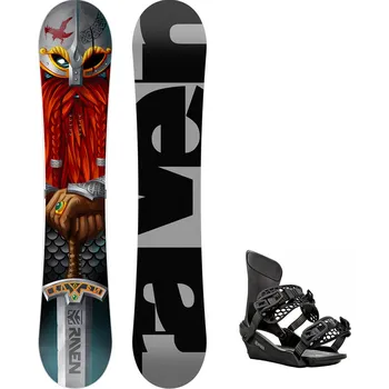 Snowboarding Snowboard komplet Raven Dwarf + vázání King black Velikost: 157 cm, Velikost vázání: L