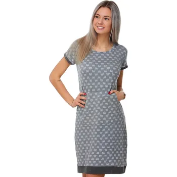 Dámské noční prádlo Noční košilka jemná 1D0849 šedá s