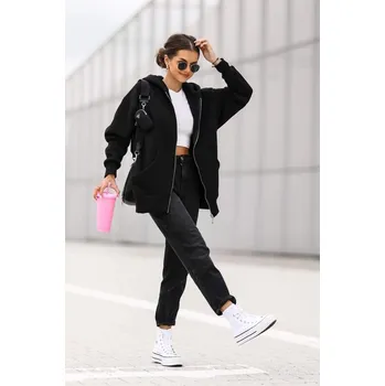 Pánská mikina Bunda / Mikina na zip LARA black Jeans: S/M