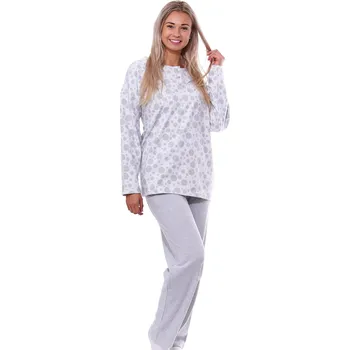 Dámské pyžamo Dámské pyžamo šedé s norským vzorem - hřejivé 1TB0022 šedá 1xl