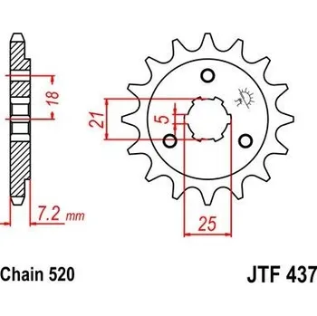 Řetězová sada pro motocykl Jt sprockets JTF 437-16 Suzuki