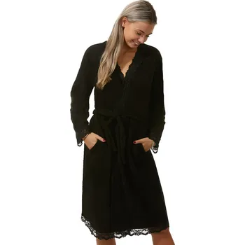 Dámský župan Flísový župan dámský 1G0380 černá 4xl