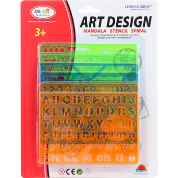 Výtvarná sada Inspiro šablony 6ks barevné na obkreslování kreativní set v krabici | 65554