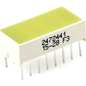 Polovodič LED displej Světelná lišta barva LED diody Žlutá 25 mcd Kingbright 588 nm