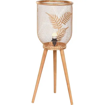 Stojací lampa Stolní lampa DKD Home Decor Zlatá Kov Kaštanová 220 V 50 W Borovice (32 x 32 x 90 cm)