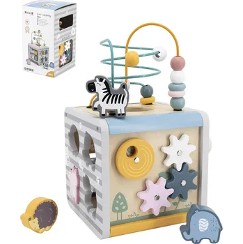Dřevěná hračka VIGA DŘEVO PolarB Box s baby aktivitami s labyrintem 5v1 *DŘEVĚNÉ HRAČKY* | 528203