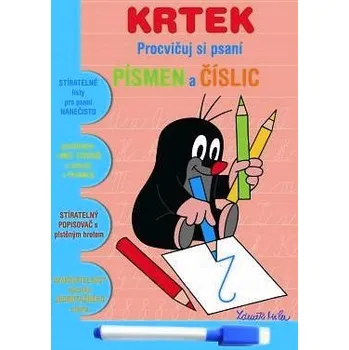Sešit AKIM Psaní písmen a číslic Krtek (Krteček) stíratelný sešit s popisovačem 1 | AS22