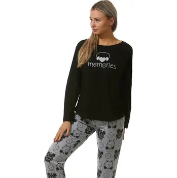Dámské pyžamo Pyžamo dámské - Memories 1B1349 černá xl