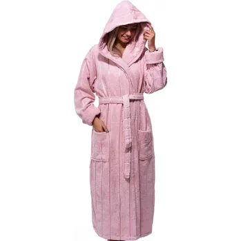 Dámský župan Starorůžový luxusní dlouhý župan pro ženu z extra froté ESTELA 1ZF3067 růžová xxl