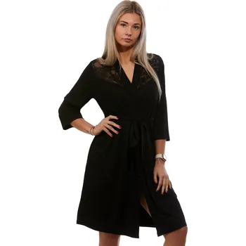 Dámský župan Župan dámský luxusní Tess 1E8362 černá 4xl