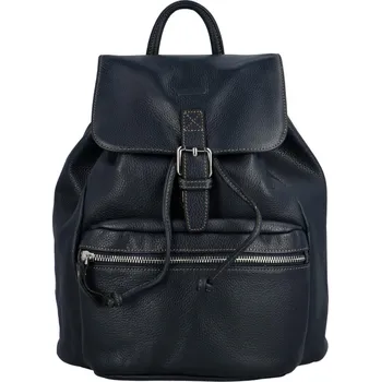 Městský batoh Luxusní dámský kožený batoh Katana Jeana, tmavě modrý