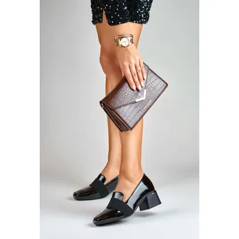 Dámské lodičky La.Fi Lakované lodičky na nízkém podpatku La.Fi černá 2942497