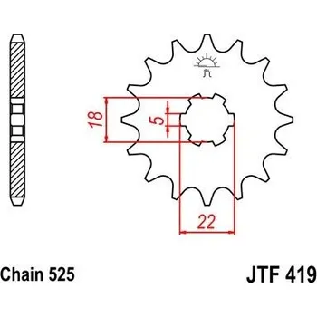 Řetězová sada pro motocykl Jt sprockets JTF 419-14 Suzuki