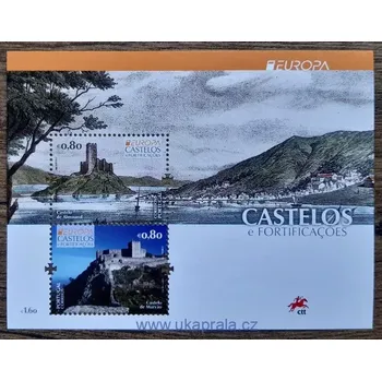 Sběratelství PORTUGALSKO ** aršík Bl 414 EUROPA, hrady a zámky, r. 2017