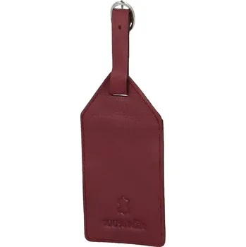 Kožená jmenovka na kufr Katana Emerik, vínová