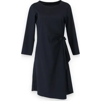 Dámské šaty Dlouhé šaty s vázáním 80179 Italie barva: černá