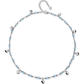Náhrdelník Oliver Weber Půvabný ocelový náhrdelník s korálky Freak 12262 BLU + 2 měsíce na vrácení zboží