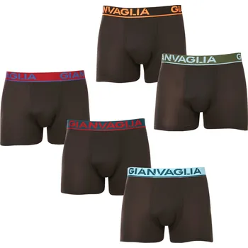Boxerky 5PACK pánské boxerky Gianvaglia černé (GVG-5010) XL Možnost vrácení zboží ZDARMA do 120 dnů!