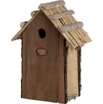 Dřevěná ptačí budka pro sýkoru koňadru, Esschert Design, slaměná střecha, přírodní