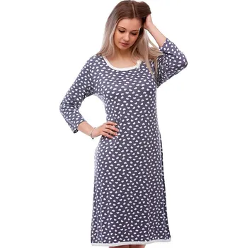 Dámská noční košile Noční košilka jemná 1D0589 šedá 1xl