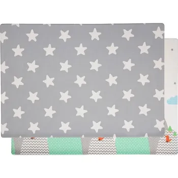 Hračka pro kojence LALALU oboustranná hrací podložka 190x130cm White Star