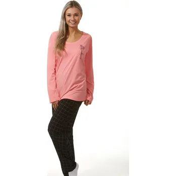 Dámské pyžamo Pyžamo dámské Pink flower 1B1333 růžová 2xl