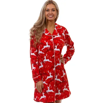 Dámská noční košile Župan nebo košilka těhotenská i kojící celopropínací 1C3462 červená m