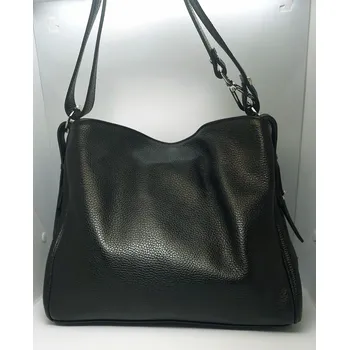 Vere Pelle Itaská kožená kabelka Aurelia černá Barva: Šedá