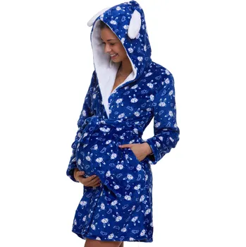 Dámské pyžamo Župan do porodnice Zajíček 1Z0963 modrá l