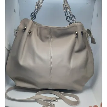 Vere Pelle kožená kabelka Vera Pele Zuzka krémová Barva: krémová