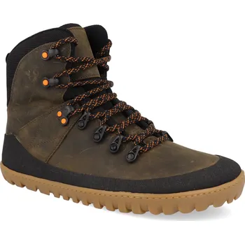 Dívčí zimní obuv Barefoot pánské outdoorové boty Aylla - Mitu hnědé Velikost: 47