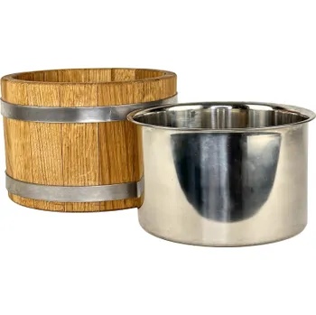 Talíř BonPos Dubová mísa 5 L s vložkou z nerezové oceli