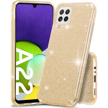 Nexeri Kryt Samsung Galaxy A22 4G třpytky zlatý