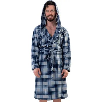 Pánský župan Župan pánský teplý fleece Write On 1Z1189 šedá m