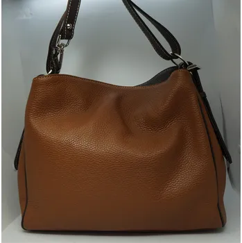 Kabelka Vere Pelle Itaská kožená kabelka Aurelia rezavo-hnědá Barva: Růžovo-hnědá