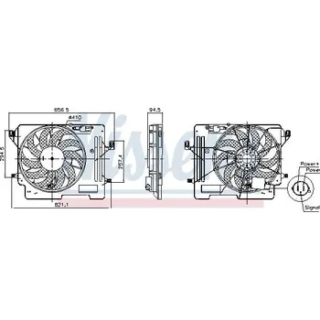 Chladič motoru Větrák, chlazení motoru NISSENS 850080