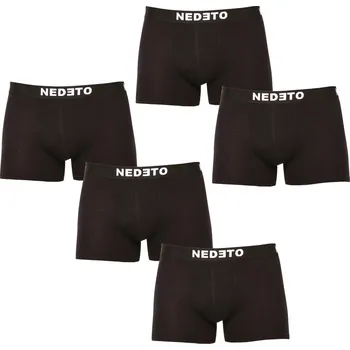 Boxerky 5PACK pánské boxerky Nedeto černé (5NB001b) 3XL Možnost vrácení zboží ZDARMA do 120 dnů!