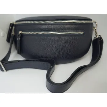 Vere Pelle Kožená dámská ledvinka modrá Barva: Modrá