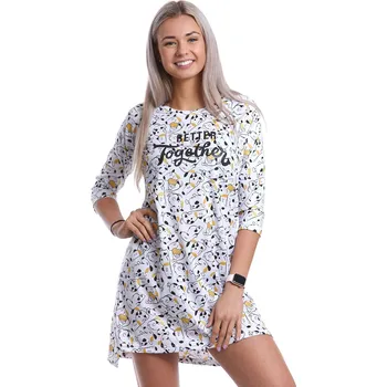 Dámská noční košile Dámská noční košilka komix dogs 1C2876 šedá s