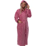 Malinový luxusní dlouhý župan pro ženu z extra froté BALETRIE 1ZF3042 růžová xxl