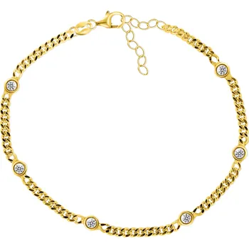 Náramek Brilio Silver Moderní pozlacený náramek se zirkony BRC44Y + 2 měsíce na vrácení zboží