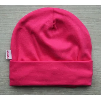 Kojenecké oblečení AMÁLKA Bavlněná dívčí čepička, malinová Velikost: 62-68