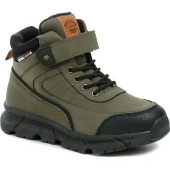 Pánská zimní obuv American Club XT142-24 khaki zimní boty EU 34 + DÁREK