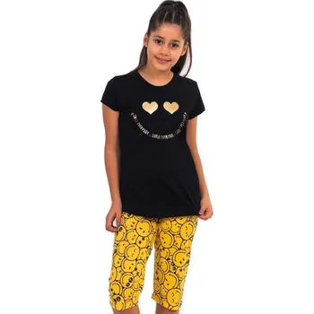 Dívčí oblečení Pyžamo pro holky 1F0601 žlutá 110-116-5-6-let