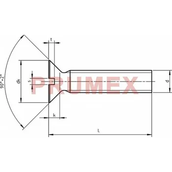 Šroub Šroub zápustný s drážkou DIN 963 M5x45 nerez A2