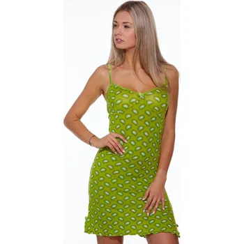 Dámská noční košile Noční košilka jemná 1D0777 zelená xl